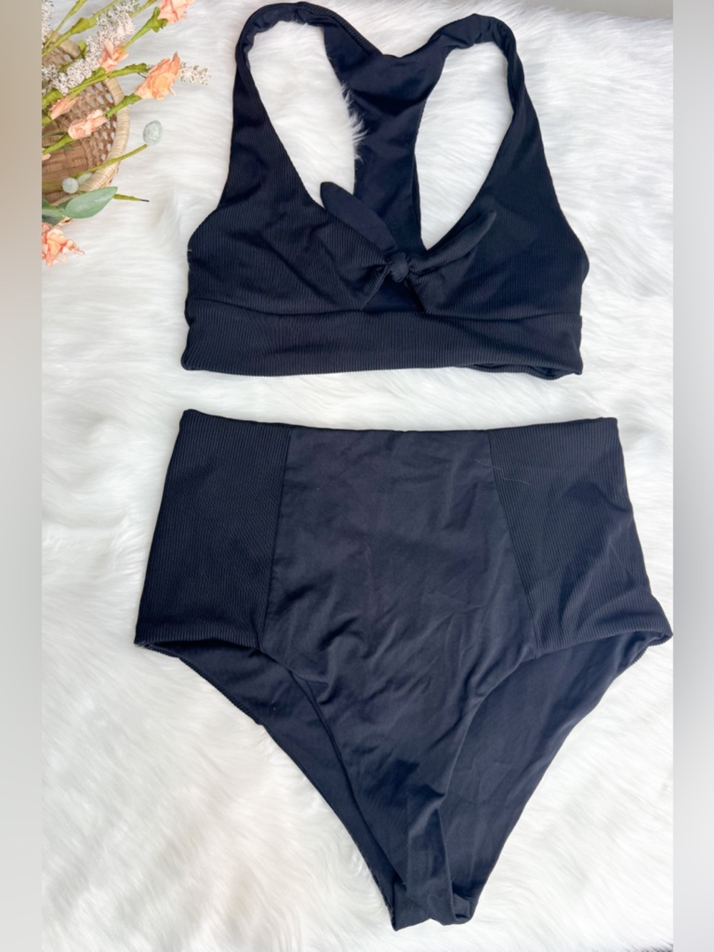 L*SPACE Black Bikini Set Size small